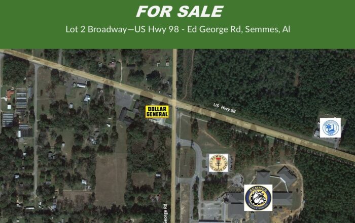 US Hwy 98 Semmes AL Commercial Lot for Sale Ed George Rd
