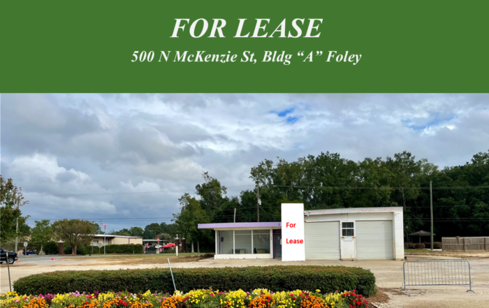 Commercial Property for lease Foley Alabama 500 McKenzie St Foley