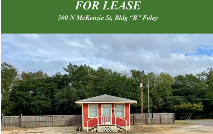 Commercial Real Estate for lease Foley Alabama 500 McKenzie St Foley